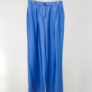 Chloe Stora Blue Poitiers Silk Pants